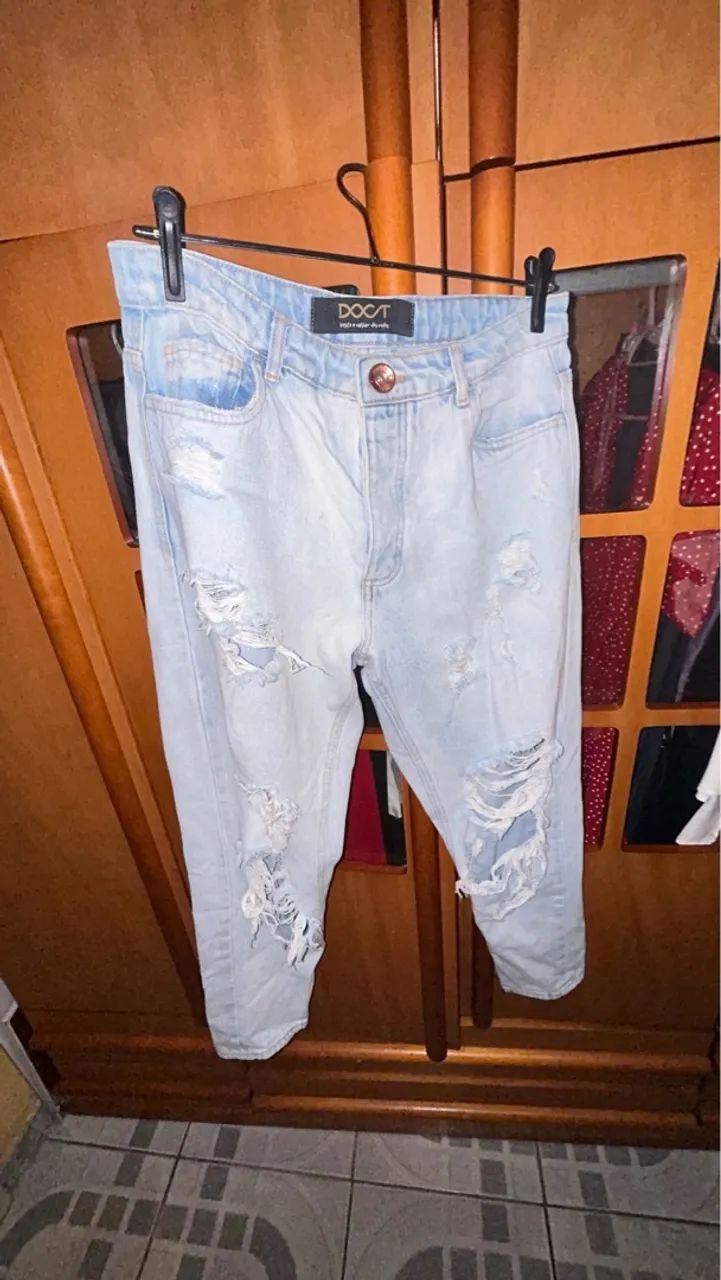 Calça Jeans Destroyed rasgada