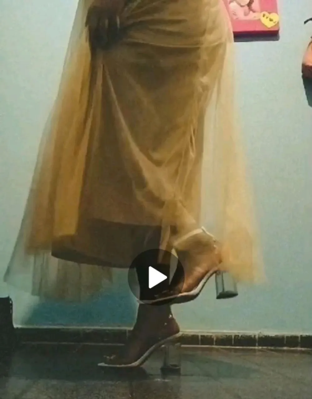 Sandália Feminina Salto Transparente