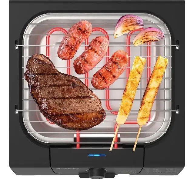 Churrasqueira Grill Eletrica Cadence Short, 1200W, Preto, 220V, GRL805 - Foto 2