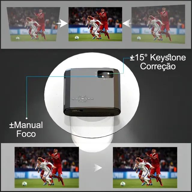 Projetor WeWatch V50 1080P Full HD 200 Polegadas 5G/Wifi/bluetooth 230 Ansi Lumens - Foto 5