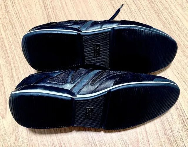 Tênis sneaker em couro Hugo Boss preto - 39 br (41 eur) - Foto 3