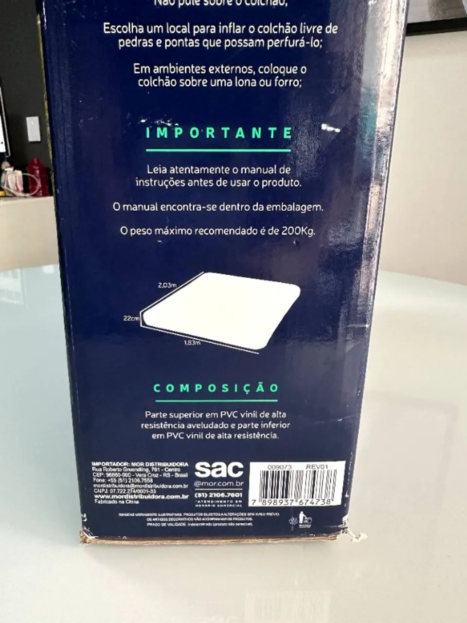 Colchão inflável casal King Mor com fole - Foto 5