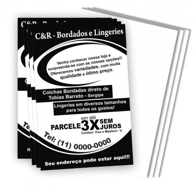 panfletos só uma cor 2000 por R$100,00