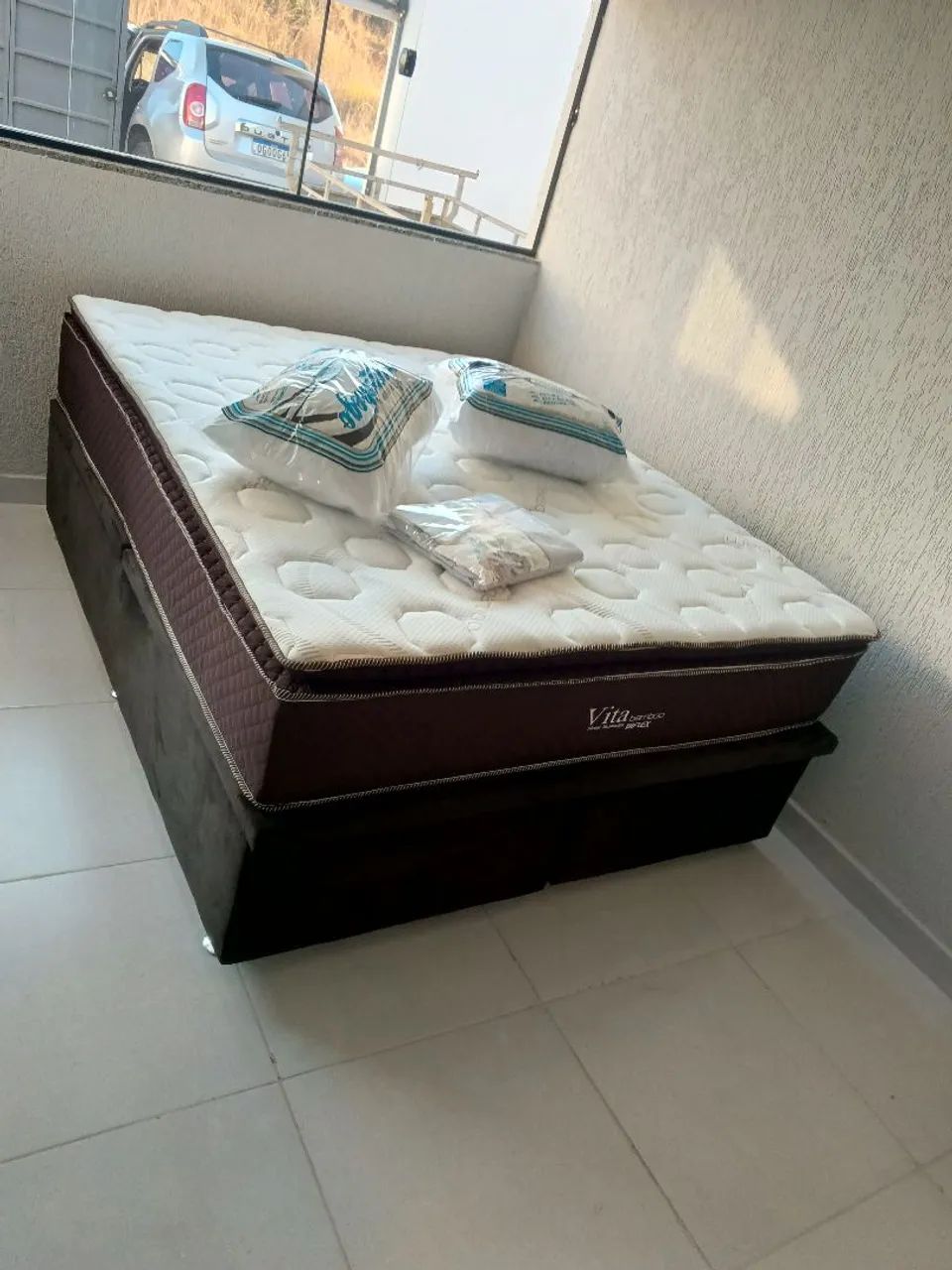 Cama Queen size com colchão espuma selada d33 - Foto 2