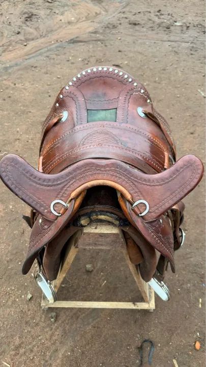 Arreio Zamboim 10x sem juros no cartão (Sela de Montaria em Couro Legítimo) - Foto 2