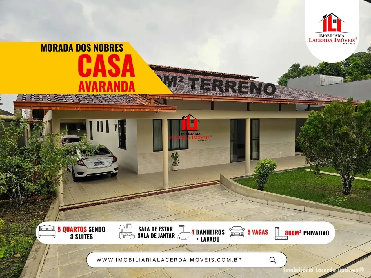 Casa em Condomínio para Venda em Manaus, Tarumã, 5 dormitórios, 3 suítes, 5 banheiros, 6 v