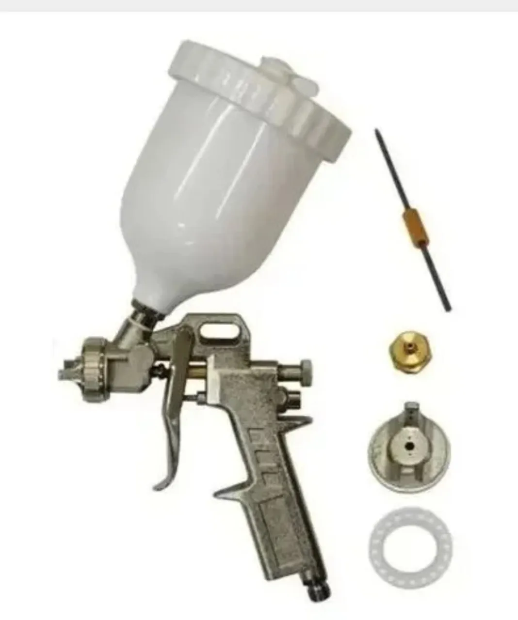 PISTOLA DE PINTURA C/TANQUE ALTO 600ML - R$ 135,00 À vista <br><br>