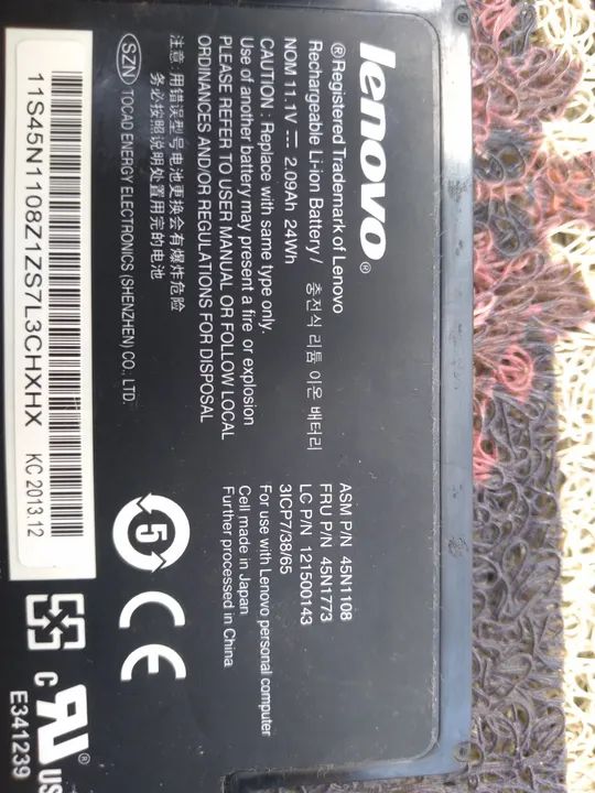 Bateria para notebook Lenovo 11.1V 2.09Ah 24Wh - Foto 2