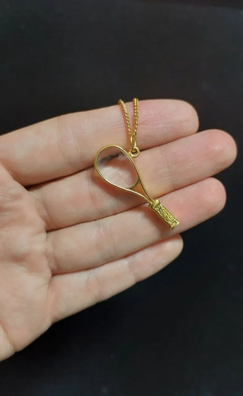 Colar Swarovski Vintage - Raquete de Tênis (Crystal Memories) - Foto 3