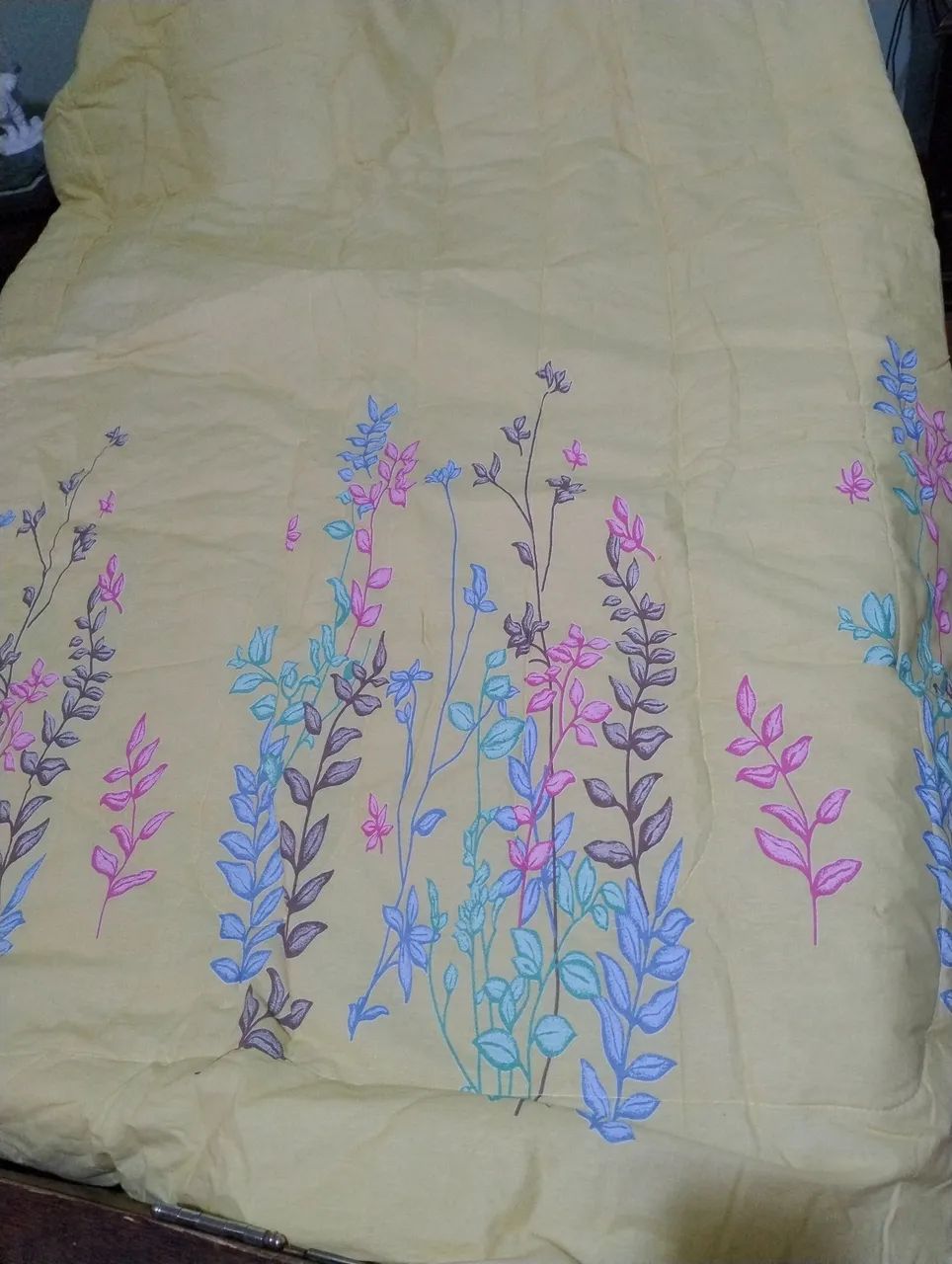 Edredom solteiro novo 100% de algodão