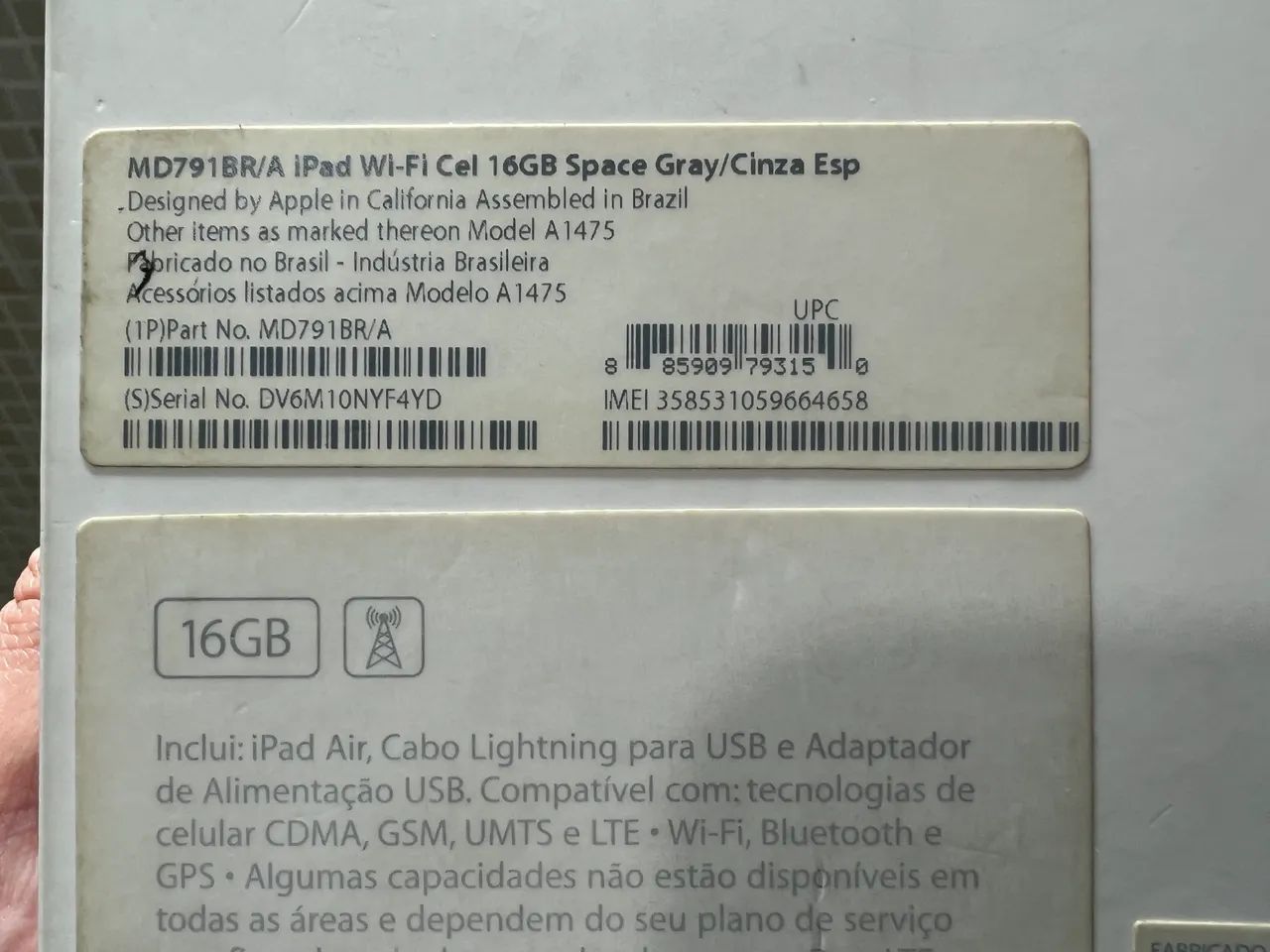 iPad Air 1 Gen A1475 Para conserto ou retirada de peça  - Foto 4