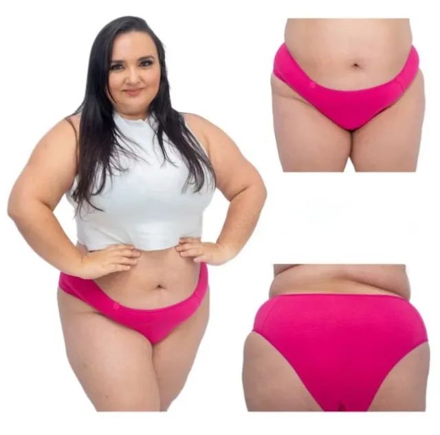 Calcinhas plus size lisa algodão no atacado - Foto 4