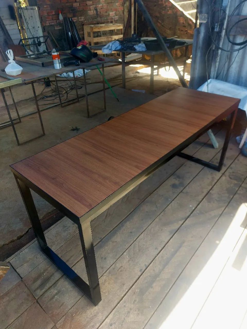 Mesa em madeira e aço - Foto 3