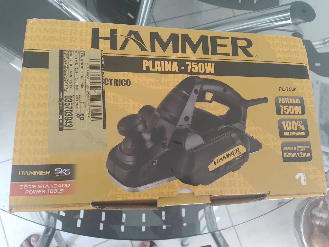 Plaina Elétrica Hammer 750W - Nova - Foto 4