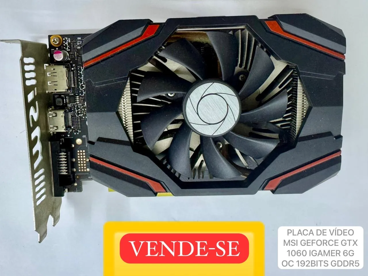 Placa de Vídeo MSI GeForce GTX 1060 6GB OC