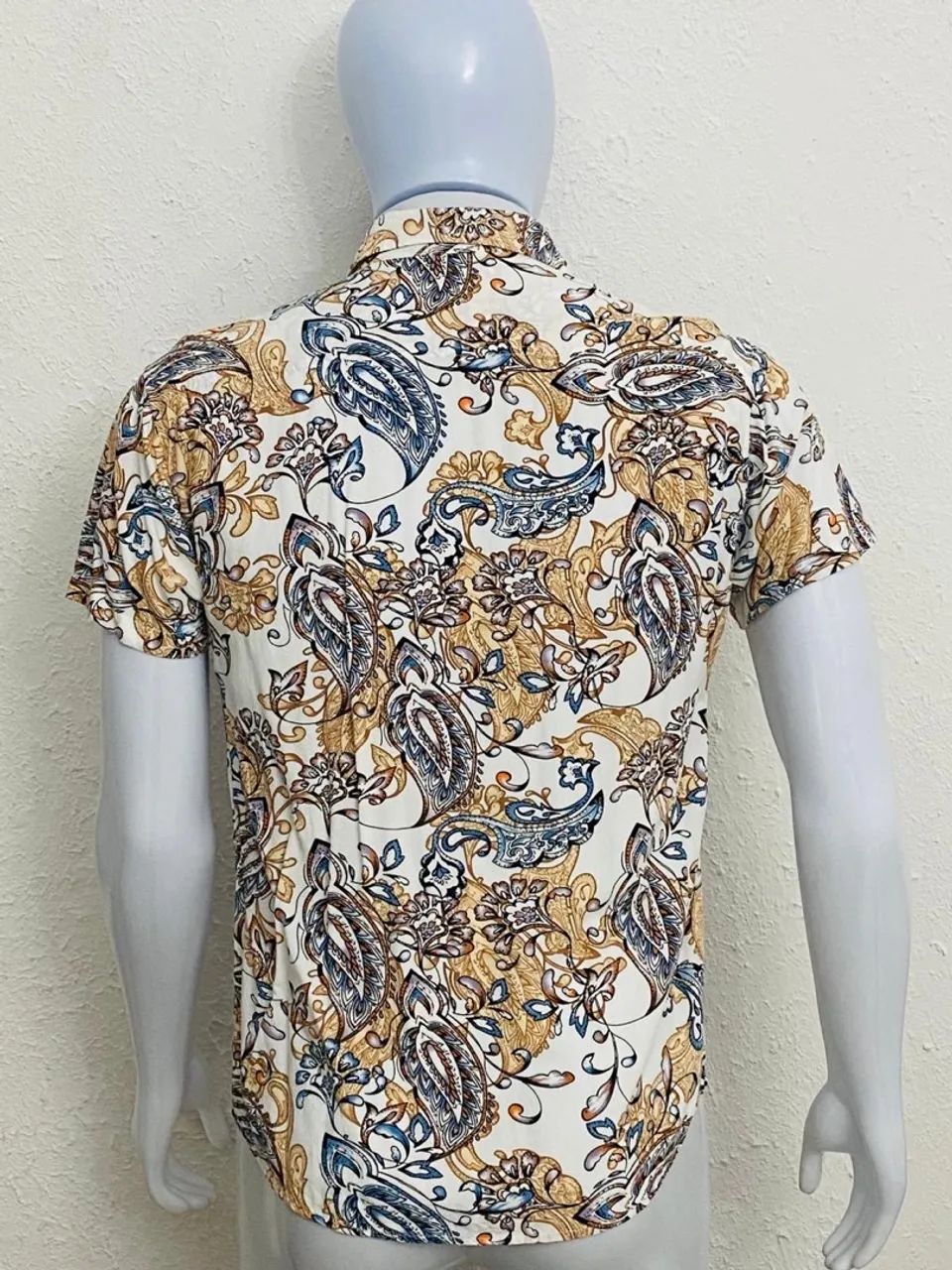 Camisa Casual Viscose Tam. M Estampa Abstrata Ótimo Estado - Foto 5
