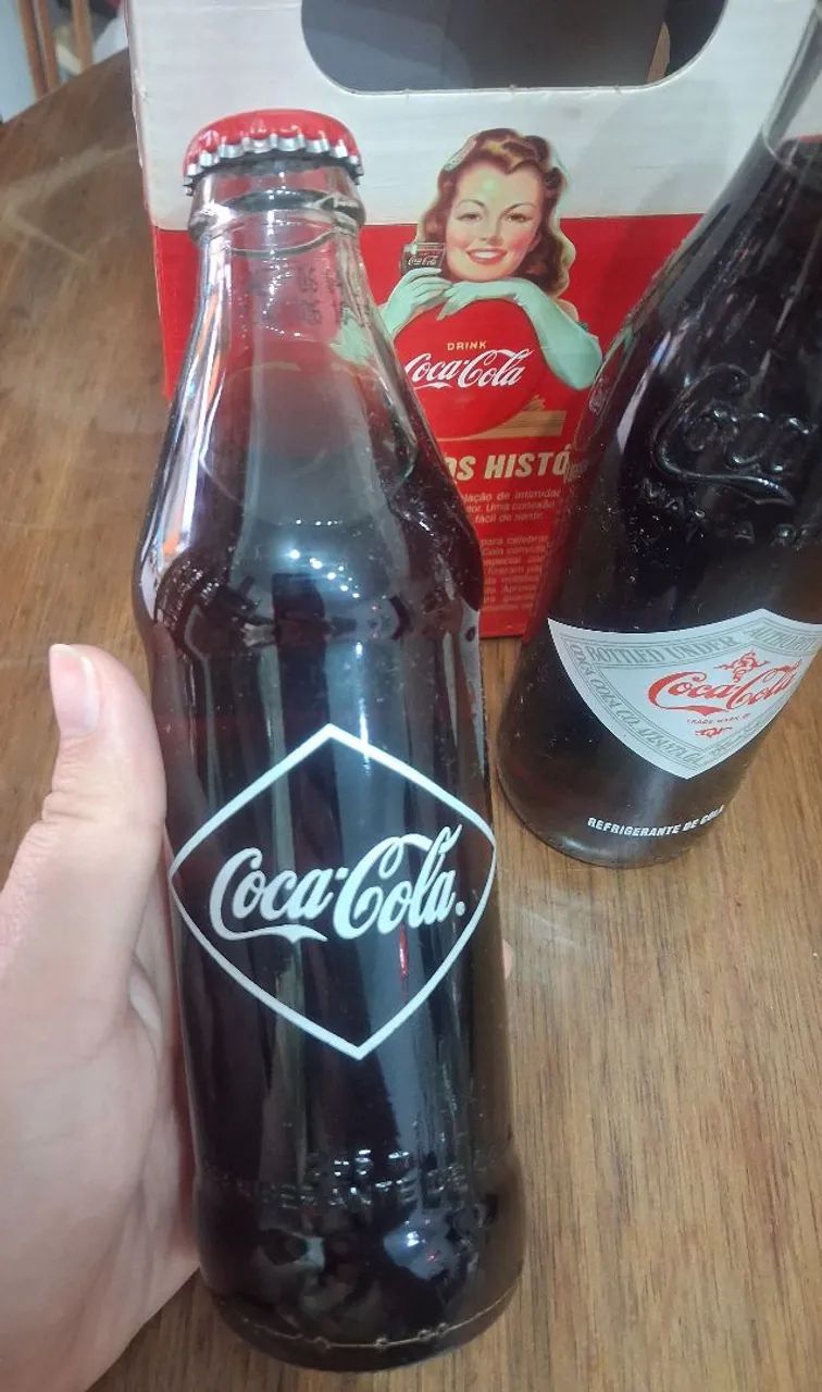 2 Garrafas- Coleção de Garrafas Coca-Cola Históricas - Foto 3