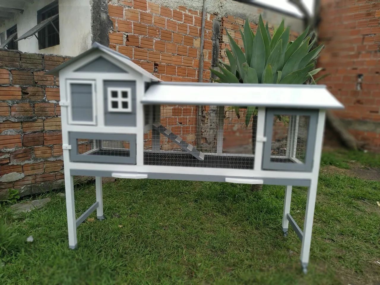 Gaiola para coelho em madeira - Foto 5