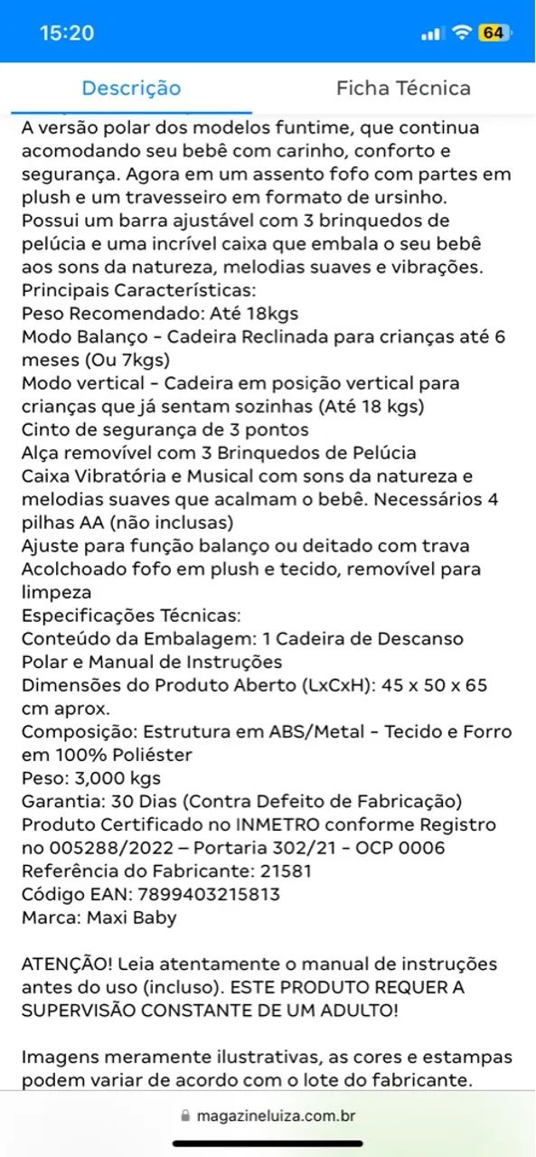 Cadeira de descanso/balanço  - Foto 4