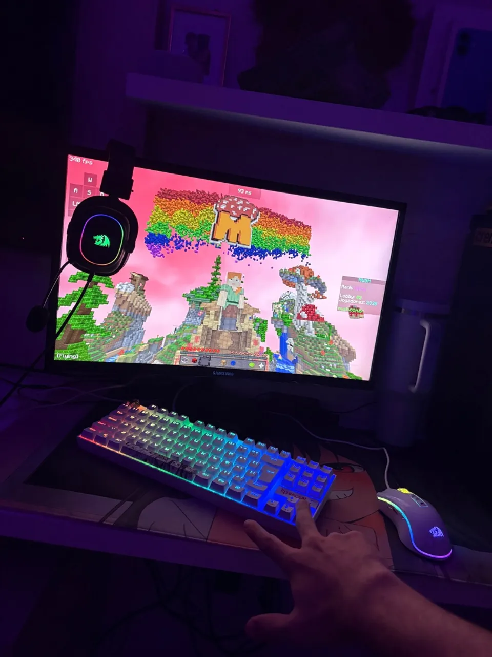 PC Gamer Completo - Teclado e Mouse RGB + Monitor Samsung