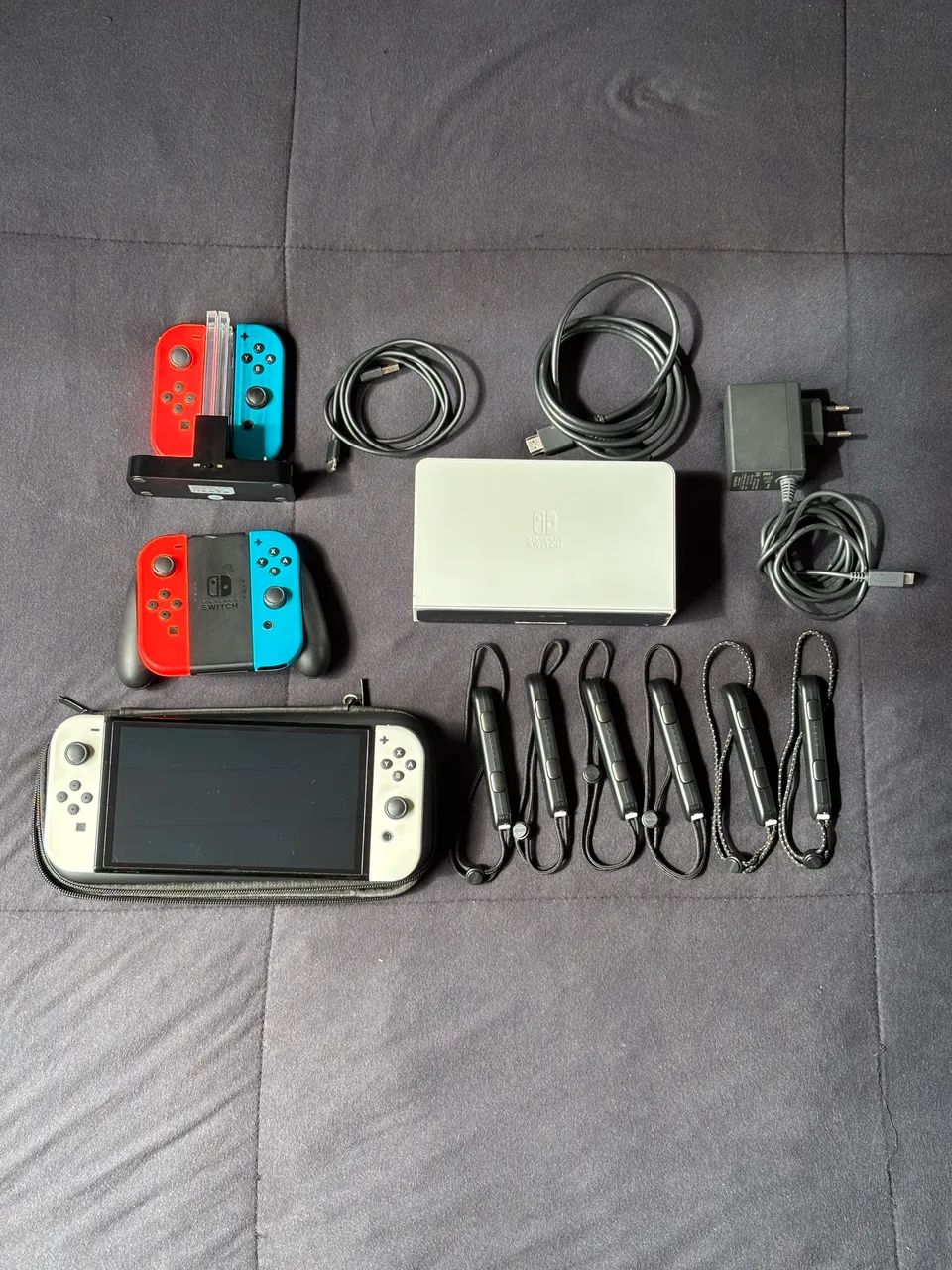 Nintendo Switch OLED Branco + 4 Joy-Cons + SD 256GB (Sem Drift)