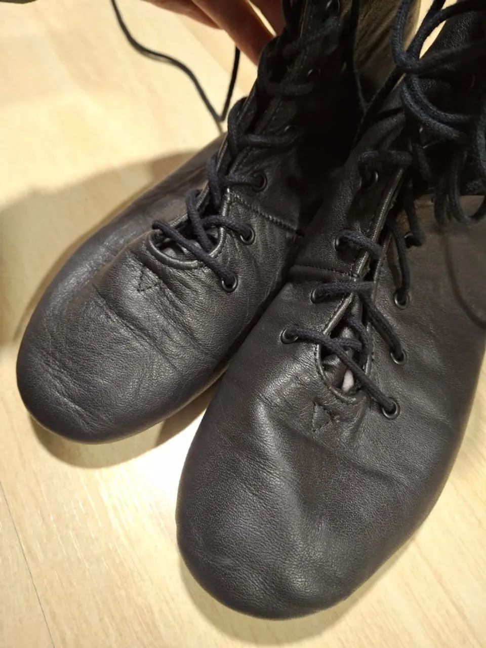 Bota Cano Alto Jazz de Couro - Só Dança - Foto 4