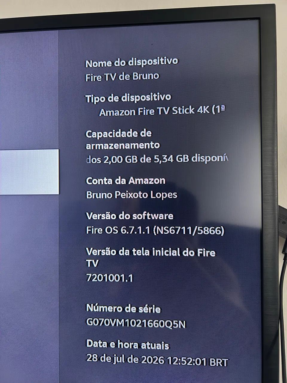 Amazon TV Stick 4K da primeira geração original comprado em 2023 - Foto 2
