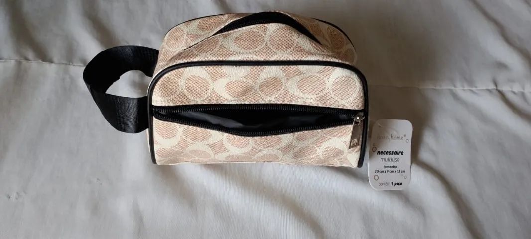 Estojo necessaire feminino cor bege - Foto 2