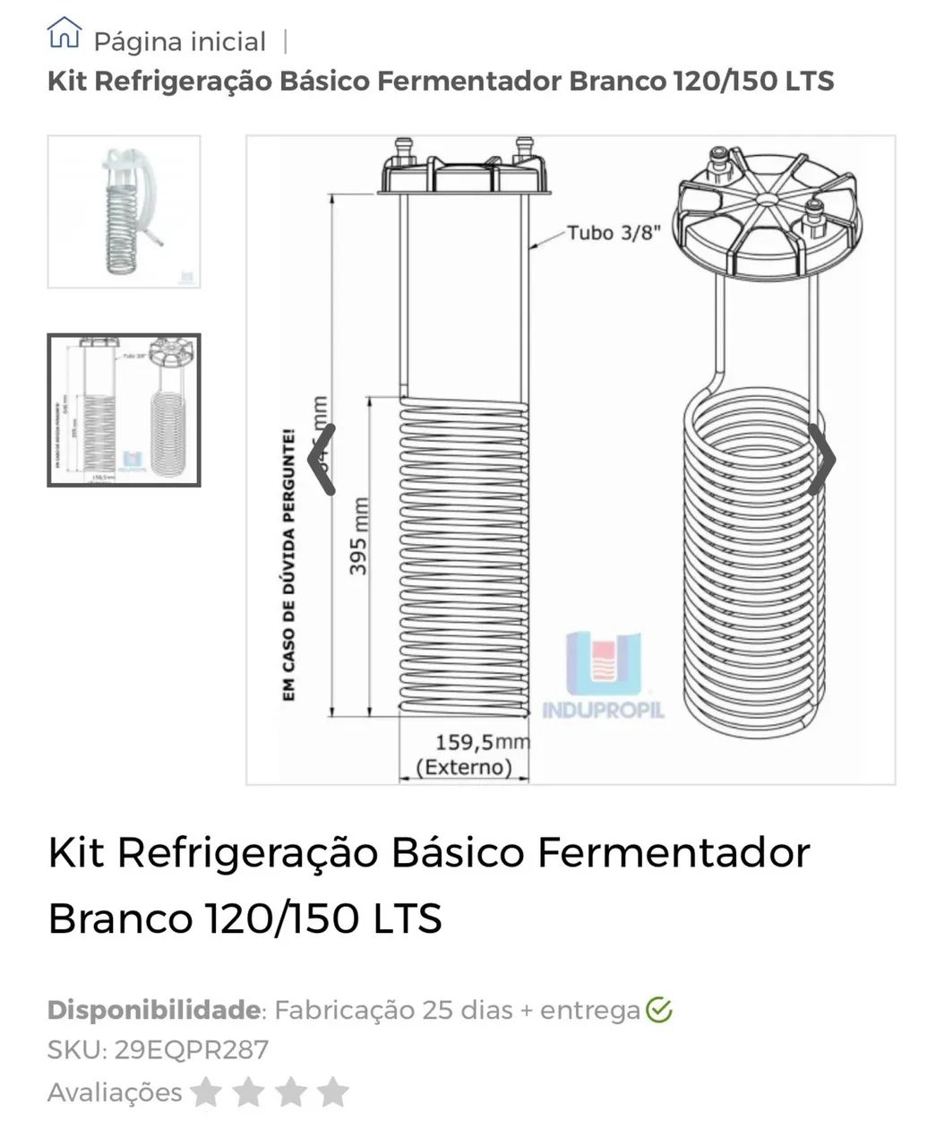 Fermentador cônico polipropileno 150 litros - Foto 3