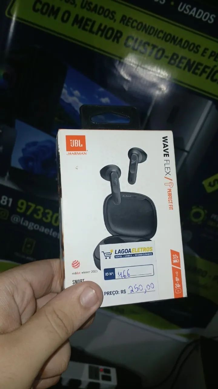 Fone JBL "fone jbl wave flex preto "