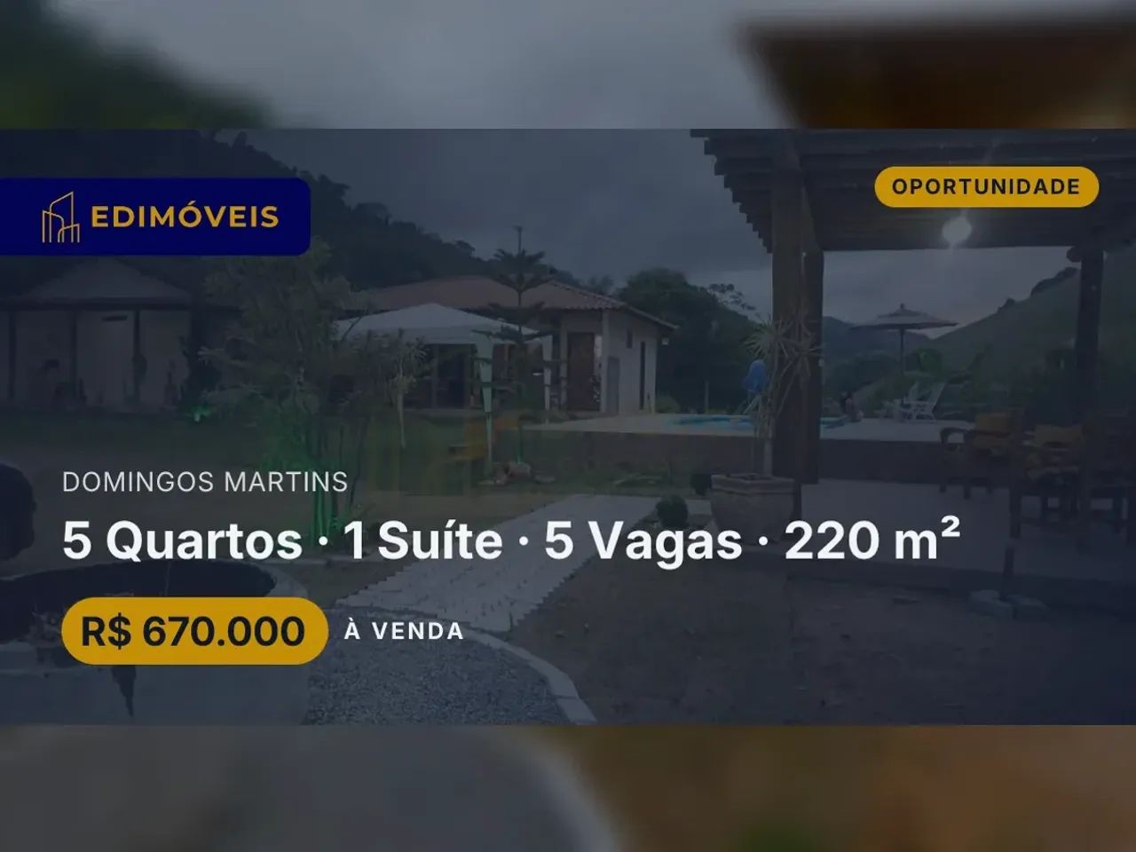 Venha Conhecer: Casa com Piscina e Ampla Área Externa em Domingos Martins