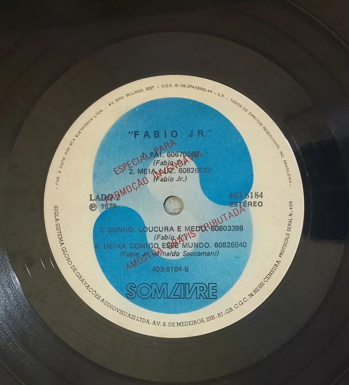 Lp Fábio Jr - Fábio Jr/1979/Excelente estado  - Foto 4