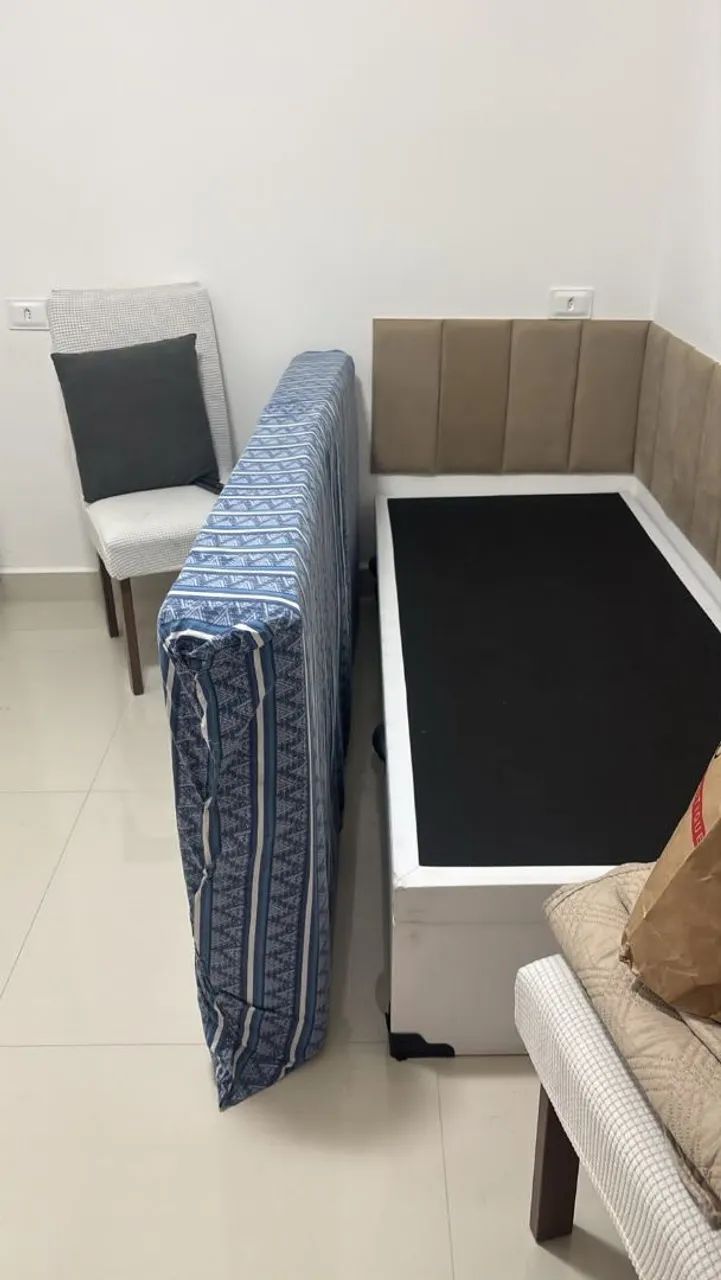 Cama box de solteiro com baú e colchão  - Foto 2