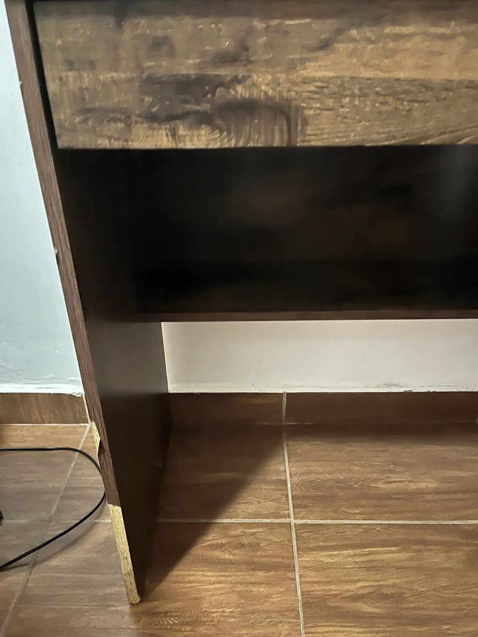 Escrivaninha Compacta com Gaveta - Estilo Rústico   - Foto 4