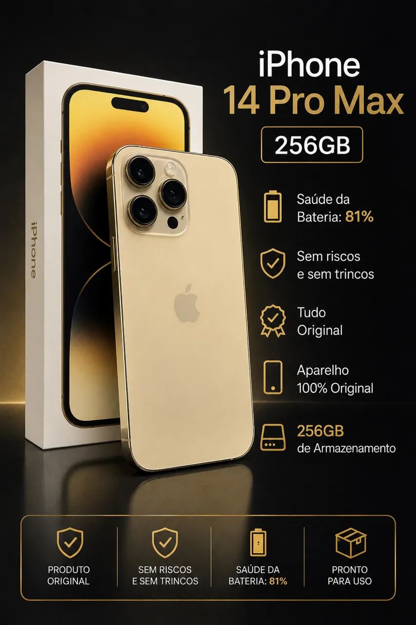 iPhone 14 Pro Max 256GB - Celulares e Smartphones - Maracanã