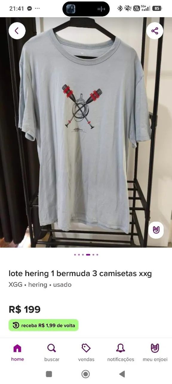 Lote roupas Hering XXG  - Foto 4