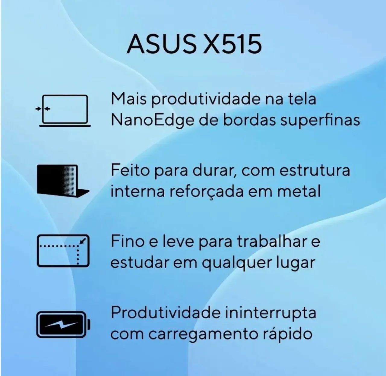 Notebook ASUS X515, com Intel Celeron Dual Core, 4 GB de RAM e SSD de 128 GB - Foto 4