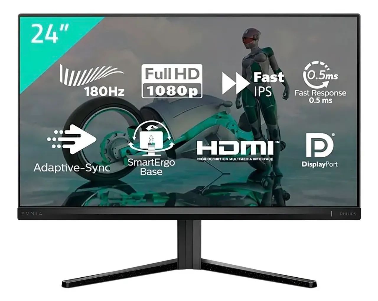 Monitor Gamer Philips EVNIA 24 180 Hz, 0,5 ms, HDR10, IPS - Foto 2