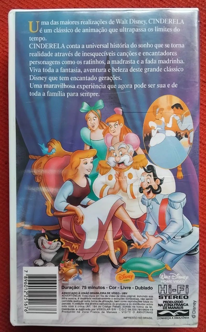 Fita VHS Disney Cinderela (Bom estado) - Foto 4