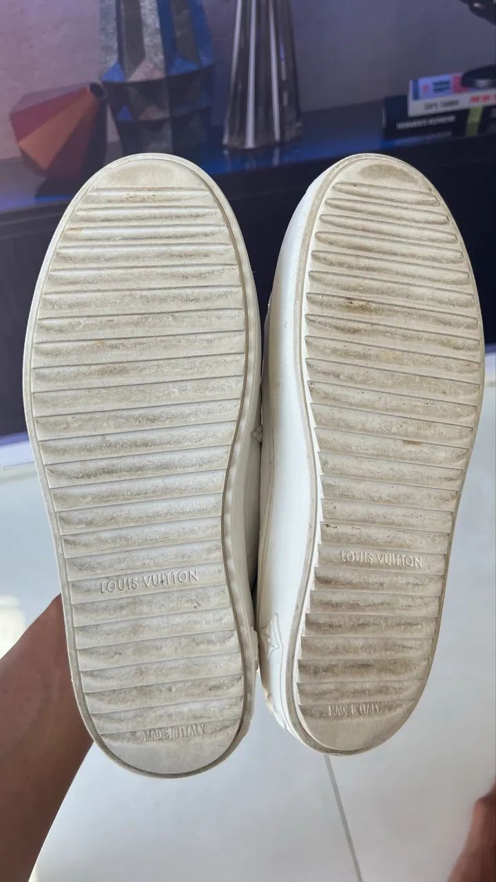 Tênis Louis Vuitton couro branco 38  - Foto 5