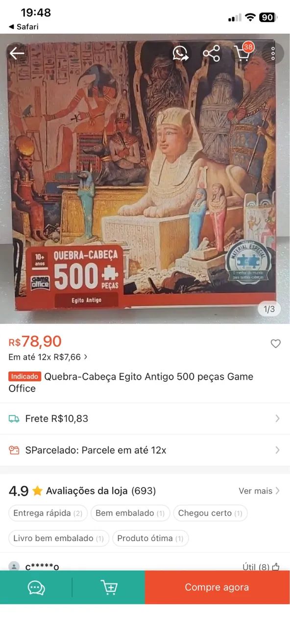 Quebra-Cabeça Egito Antigo 500 peças - Foto 2