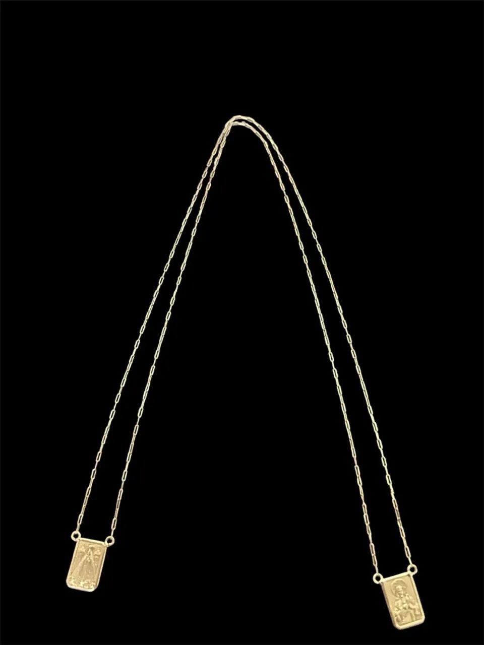 Escapulário ouro 18k 60cm 