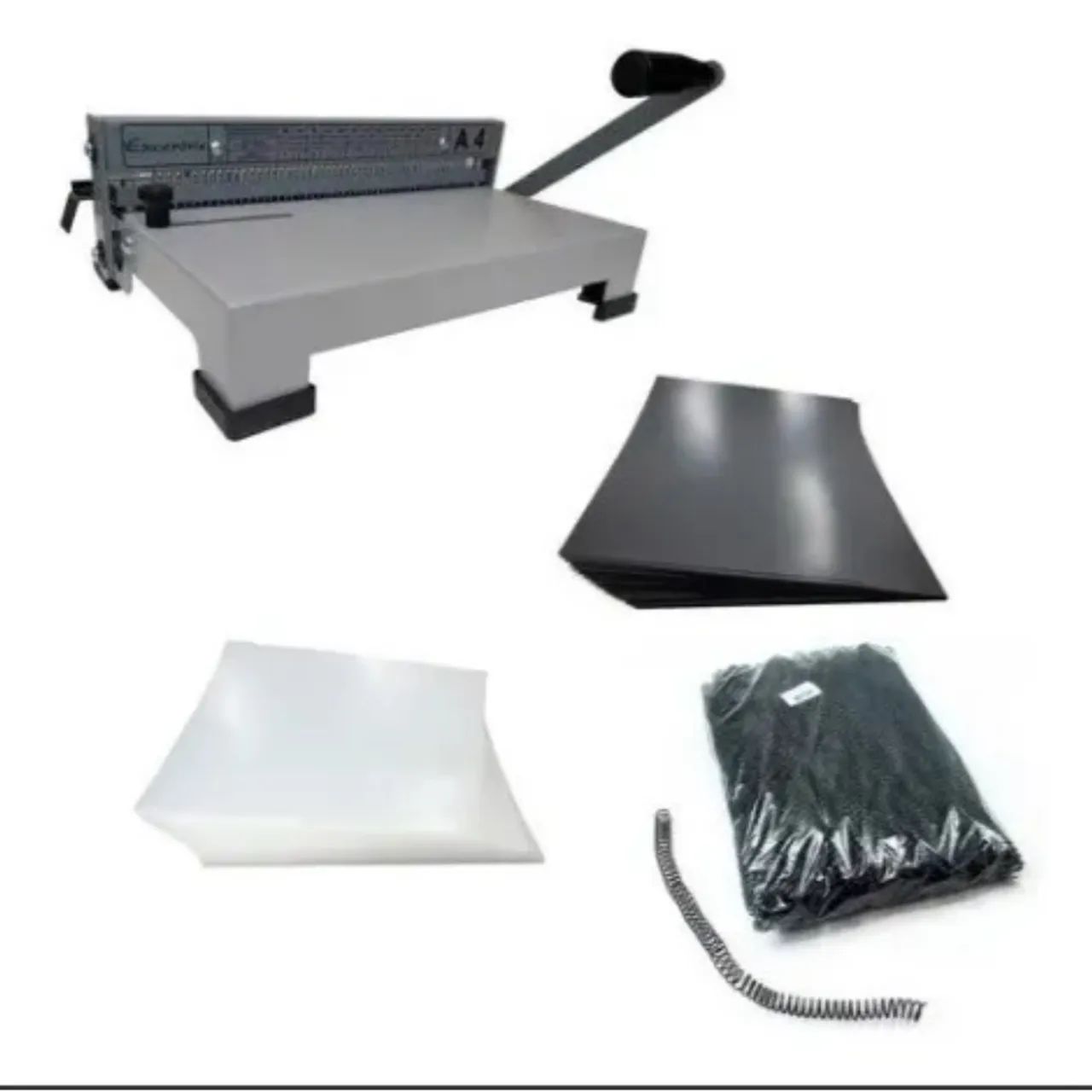 Encadernadora Excentrix A4 + CAPAS + ESPIRAIS