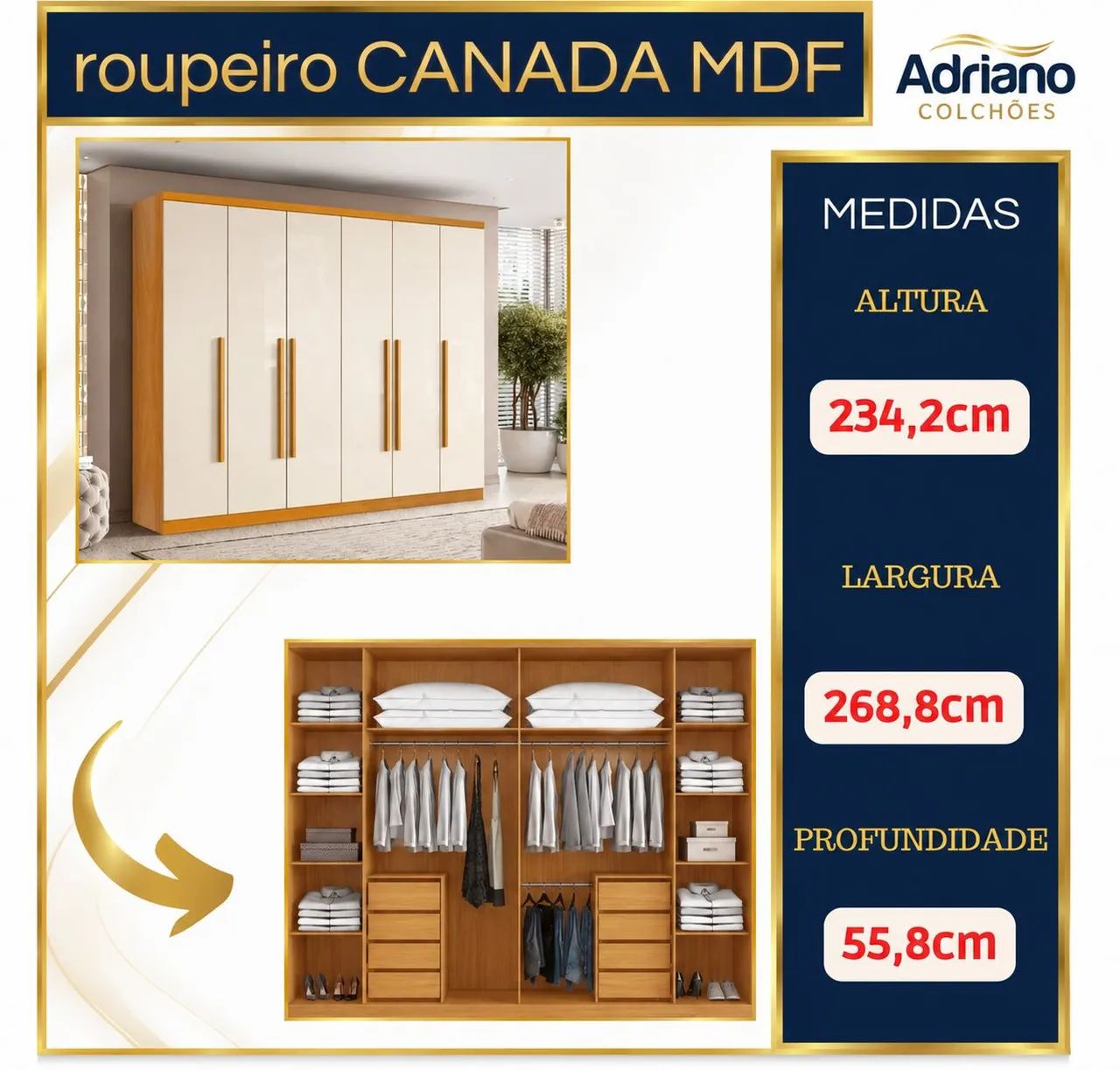 Guarda roupa casal e solteiro  - Foto 4