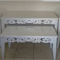 mesa mdf branca 01 c/ 1.50 - 01 c/ 1,20 - 02 c/0,60 - Foto 4