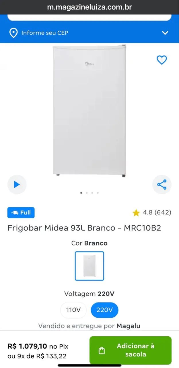 Vendo Frigobar Midea 93 litros - Foto 3