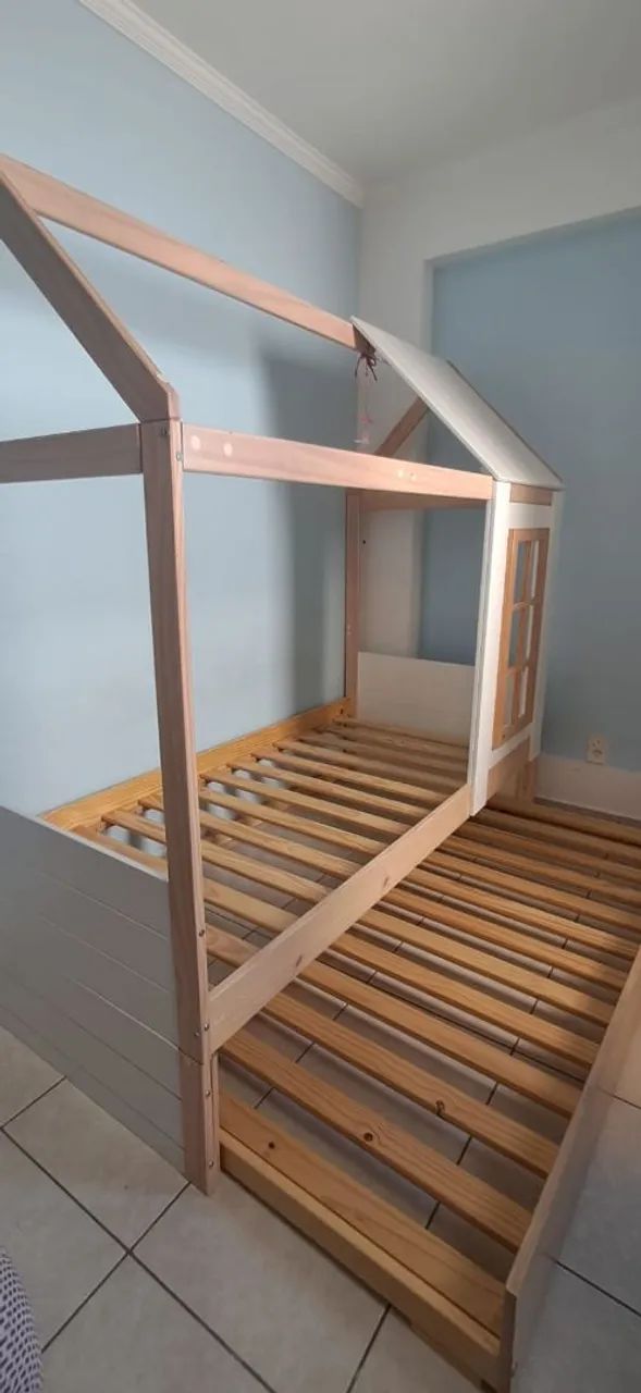 Cama casinha com 2 colchões  - Foto 2