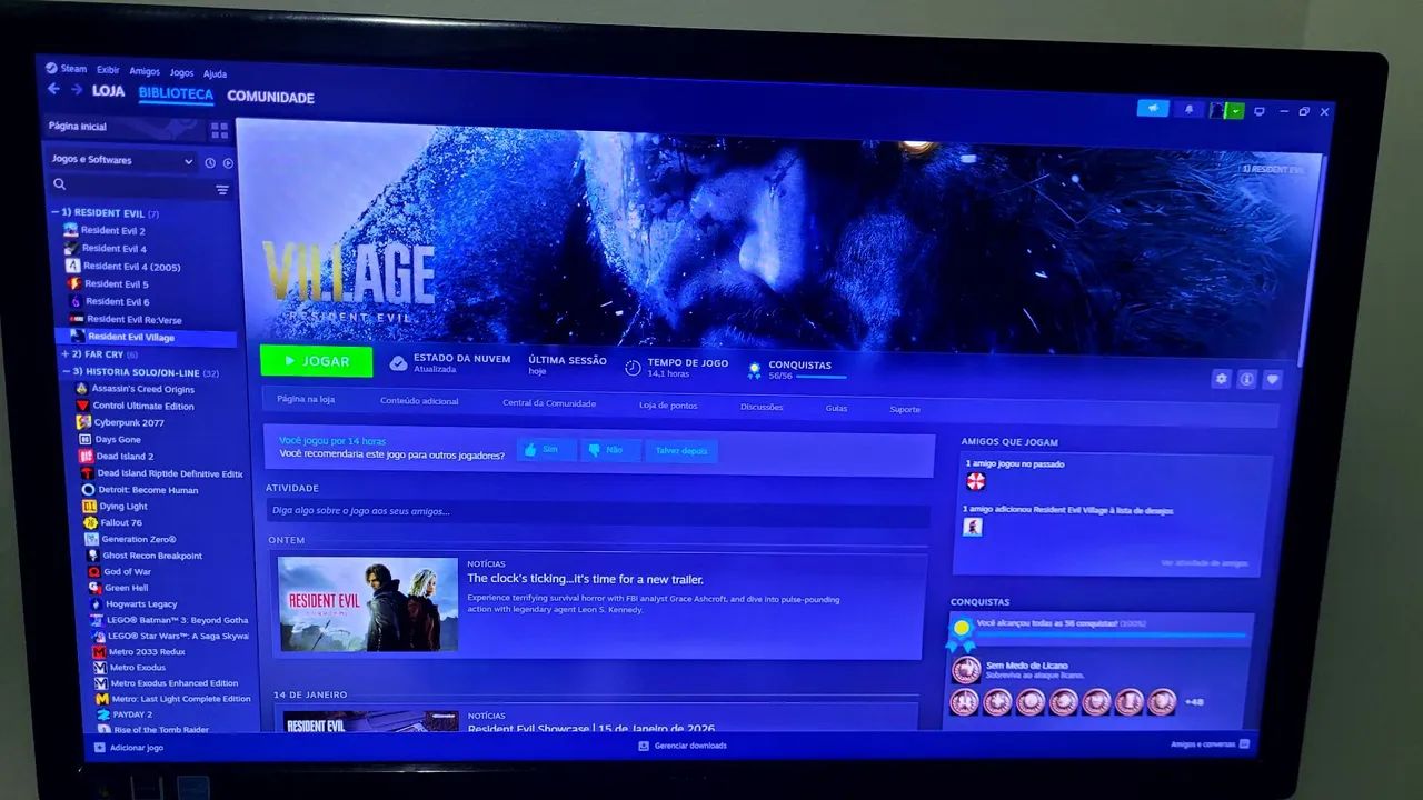 Monitor AOC, 1920x1080, 60hz, 22 polegadas 