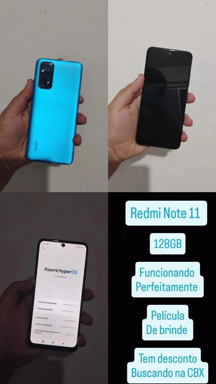 Redmi note 11 128GB tem desconto buscando na CBX