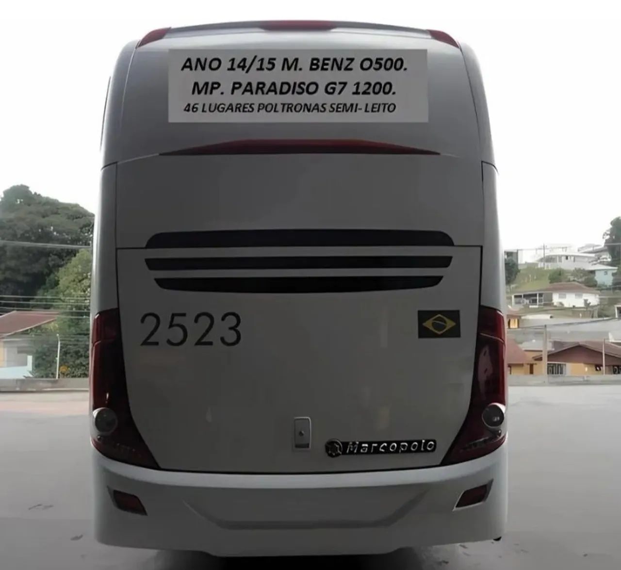 Ônibus G7 Paradiso 1200 Truck 6x2 (MB O500RSD) Ano 2014 - Foto 3